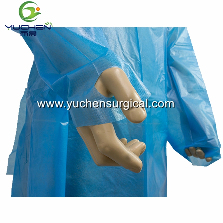 Disposable Isolation CPE Plastic Gown 50gram/PC Factory Direct Sale