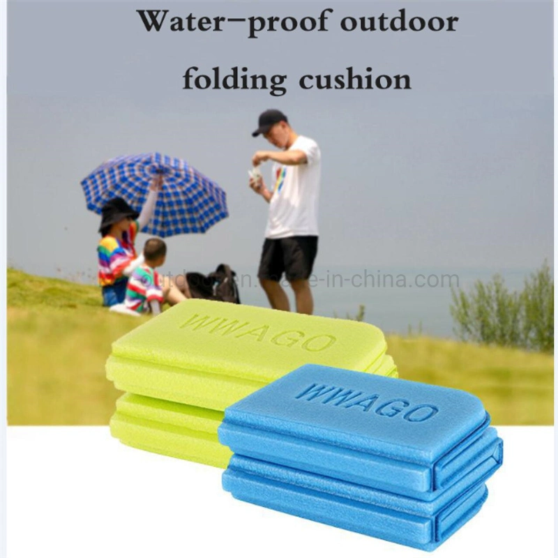 Amazon Hot Sales Waterproof EVA Foam 385*275*8mm Foldable Camping Cushion Hiking Seat Pad Picnic Mat with Storage Bag Package