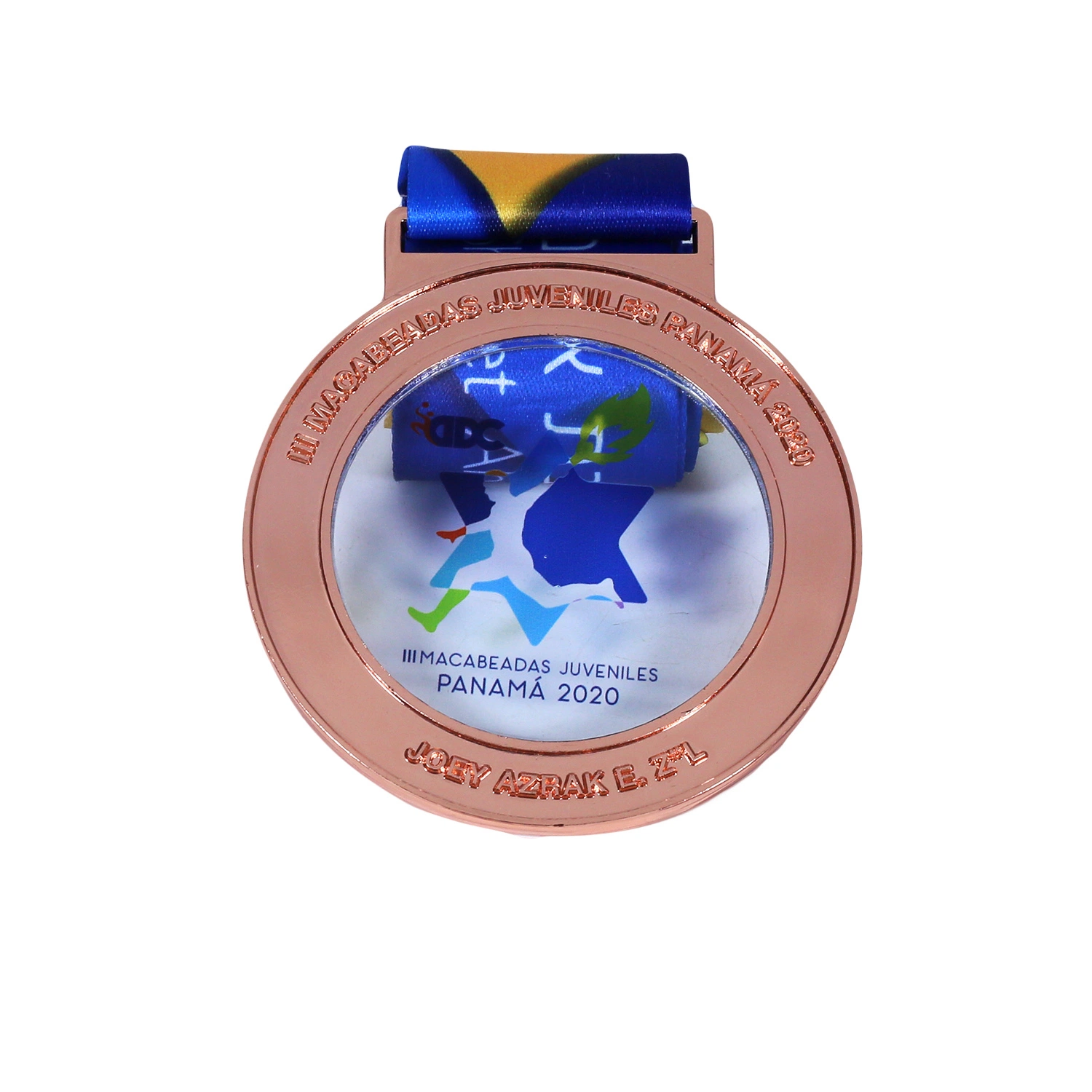 Precio de regalo de promoción de la fábrica de proveedor Mayorista/Proveedor diseños personalizados de Artesanía de metal de fundición de aleación de zinc Maratón Athlet Medallas de Oro de la etiqueta del chip NFC