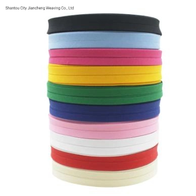 Wholesale Custom 8mm-50mm Shinny Knitted Fold Over Elastic Bias Binding Tape for Garments