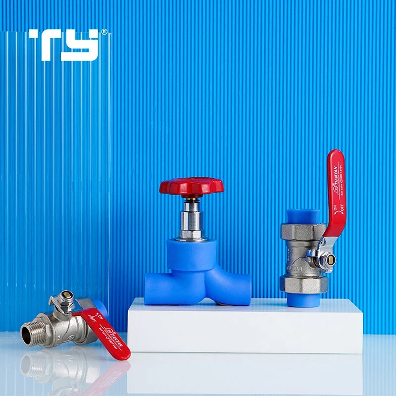 Brass Ball Valve Blue PPR Pipe Fitting for Water Plumbing Price List Manufacturer