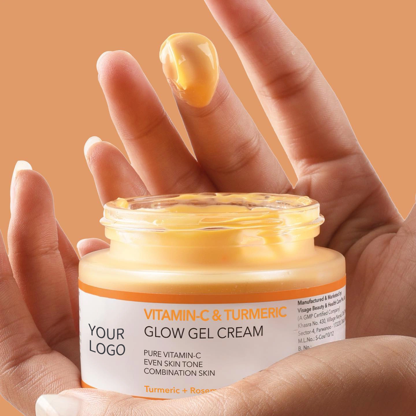 Vitamina C orgânica coreana que clareia creme facial cuidados com a pele branqueamento Hidratante Pimples Dark Black Spot Removedor Tumeric Turmeric rosto creme