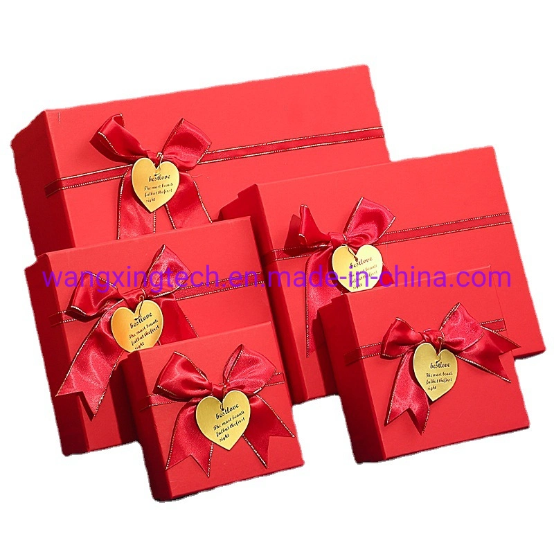 Wholesale/Supplier Gift Box Large Exquisite Gift Box Red Packaging Box Lipstick Cosmetic Carton Wedding Newyear Christmas Gift Packing
