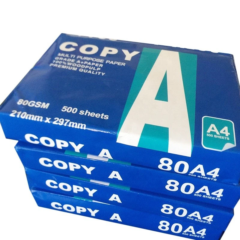 Papel de escritório mais vendido cópia A4 de 70 g de alta qualidade e frente e verso Papel