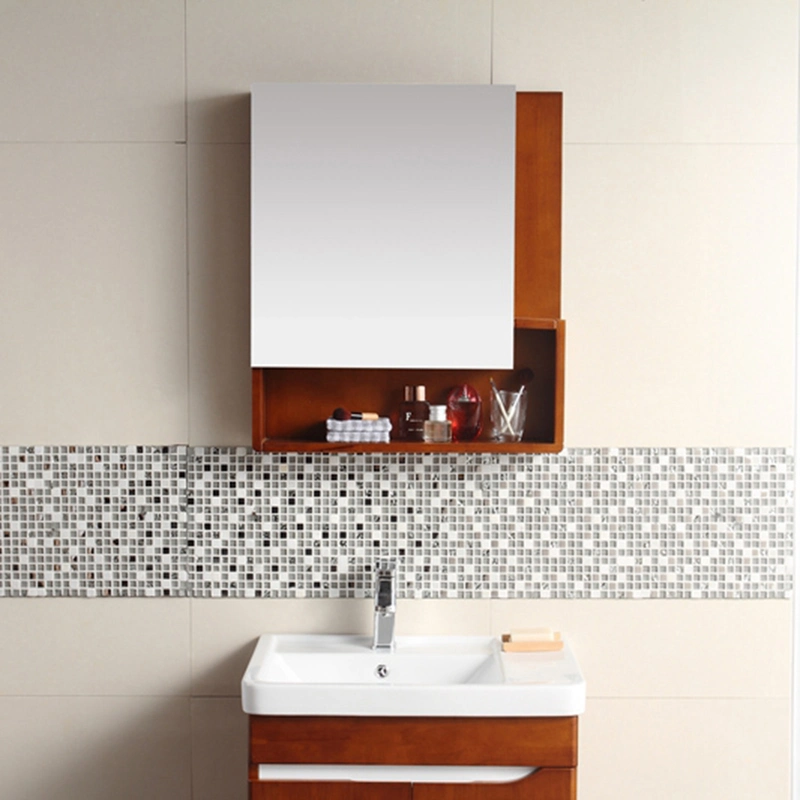 Wall-Mounted Modern Style Solid Wood Bathroom Cabinet