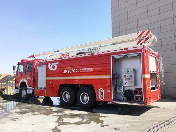 L'eau et les tours de mousse de camion à incendie Jp20c4, chinois 20m de hauteur Camion de Pompiers Jp20c4 de l'extinction incendie