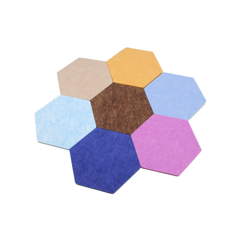 Hexagon Sound Absorption Board Pet Acoustic Decorative Wall Panel