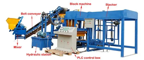 Preço da Máquina de Fabricação de Blocos de Tijolos Ocos de Cimento Qt4-15 Máquina de Fabricação de Tijolos de Concreto Totalmente Automática e Sólida.