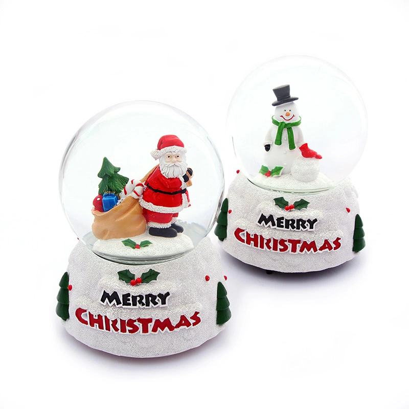 Glow Santa Claus Crystal Ball Table Ornament Plexiglass Ball Christmas Kids Gift Small Gift