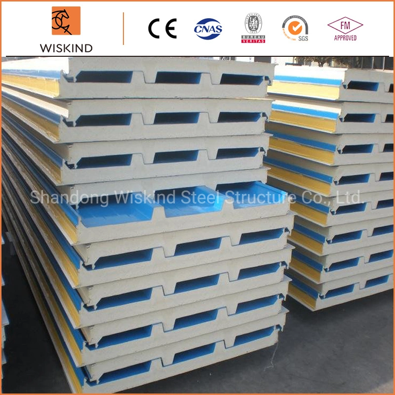 50mm/75mm/100mm/150mm/200mm/300mm EPS/PU/PIR/PUR/Polyurethane/Rock Wool Structural Insulated Sandwich Panel for Internal and External Wall