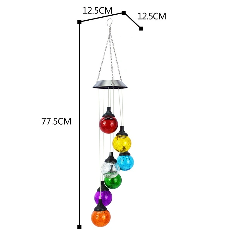 Wholesale/Supplier LED Solar Light Hanging Lights Wind Chimes Outdoor Lighting Fence Lamp