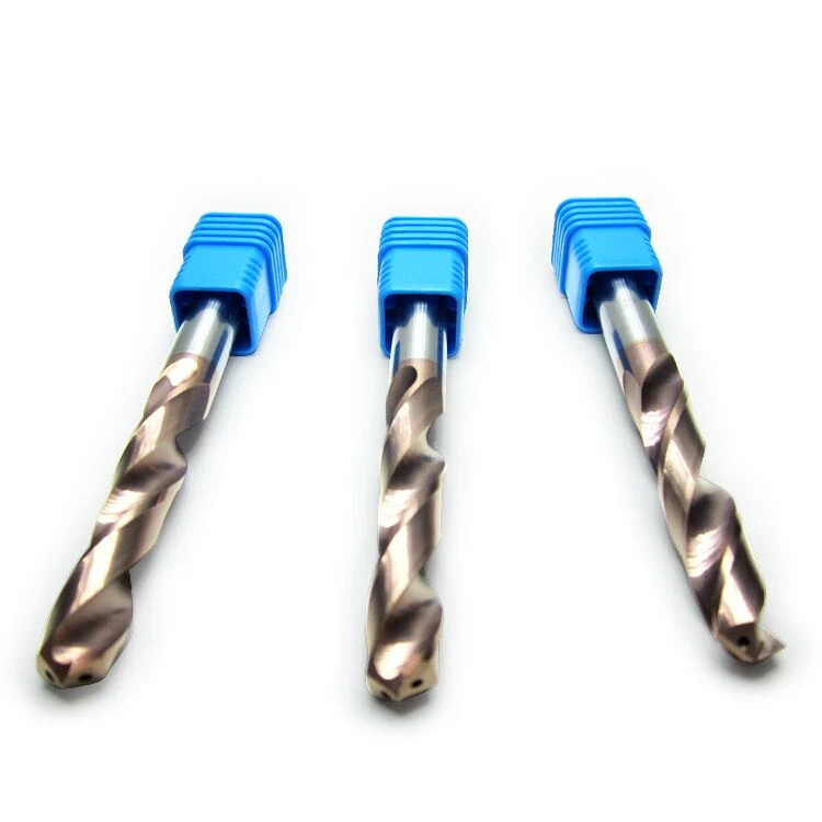 Cheap Price HRC45 HRC55 3D 5D Tungsten Solid Carbide Fresa Coated Cold Coolant Hole Twist Drill Bits Spot Center Drill