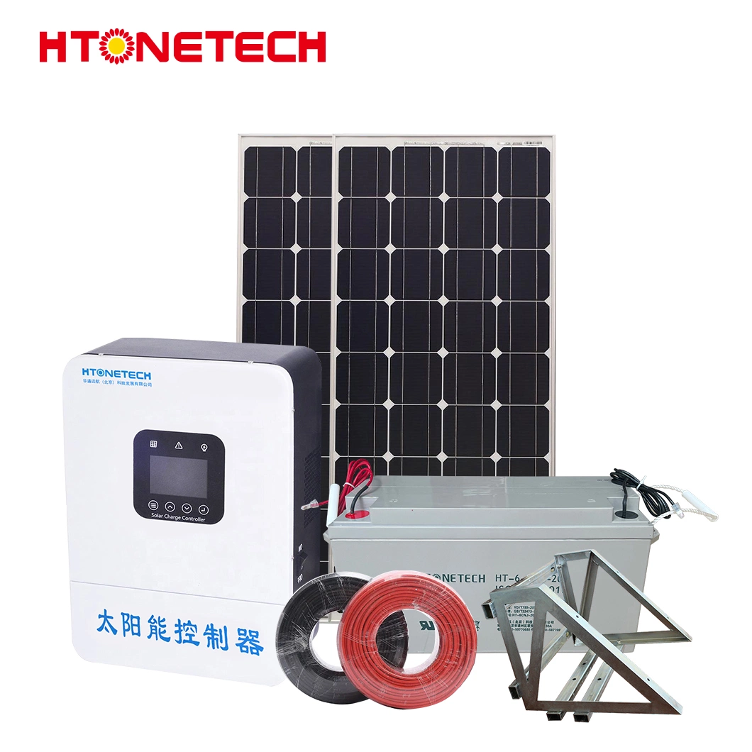 Htonetech off Grid Solar-und Windkraft-System 10kw Hersteller China 46kw Netz gebunden Solaranlage mit monochromen Paneelen