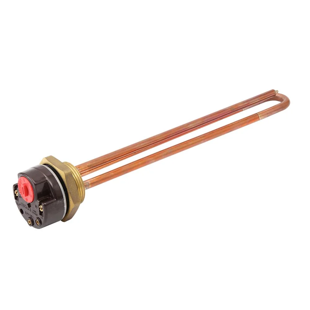 Thermoer Screw-Type Brass Threaded Flange Copper Immersion Heating Element for Water Heater Tank