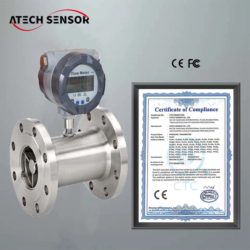 Ultrasonic for Diesel RS485 Modbus Fuel Water Turbine Conductive Liquid Flow Meter of China