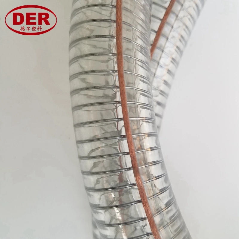 PVC Spring Spiral Steel Wire Reinforced Hose for Agriculture Pump