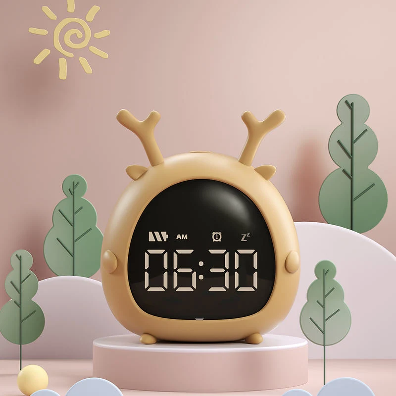 Cute Pet Spirit Children Silicone LED Digital Kids Alarm Clock