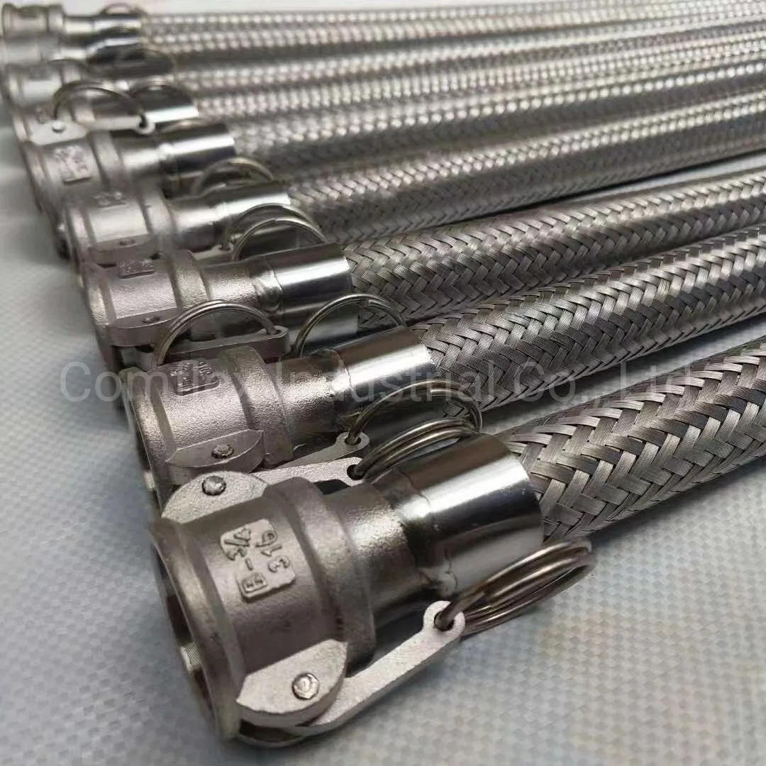 Corrugated Stainless Steel Flexible DN 1/4-12 Inch Corrugated Metal Hose with Assembly Flange