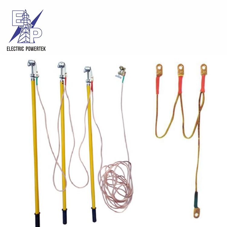 Electric Security Tool Earth Wire and Clamp Earthing Rod High Voltage Portable Grounding Equipment Set