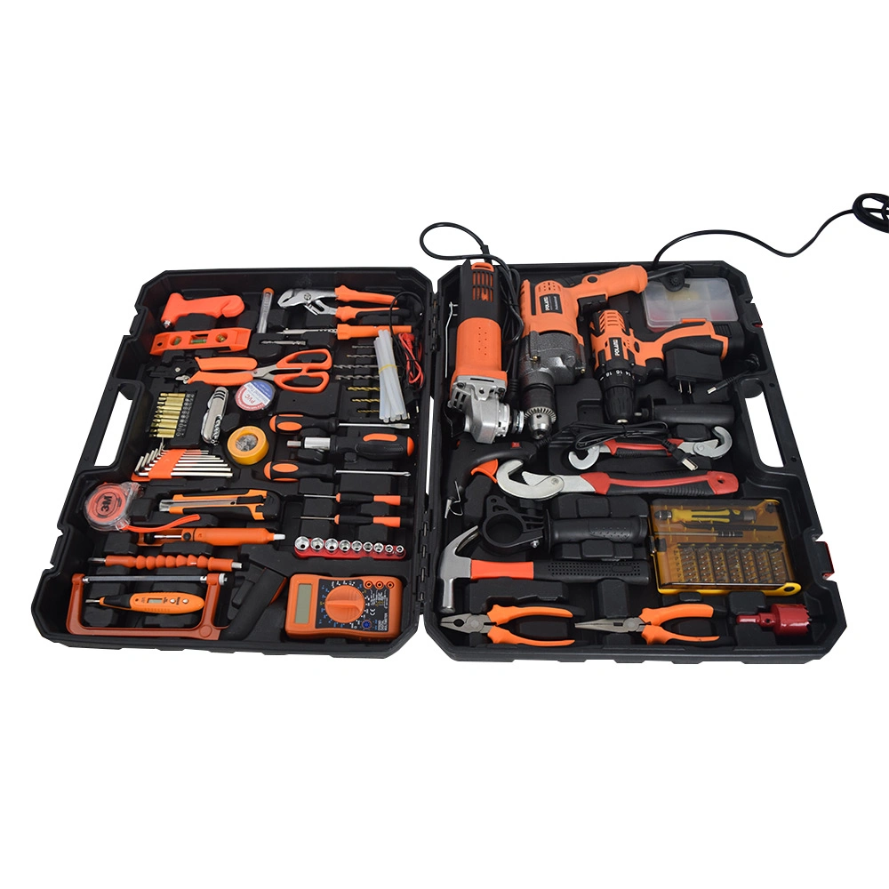 Ménage Perceuse électrique à main électrique Jeu Jeu d'outils de réparation de boîte à outils