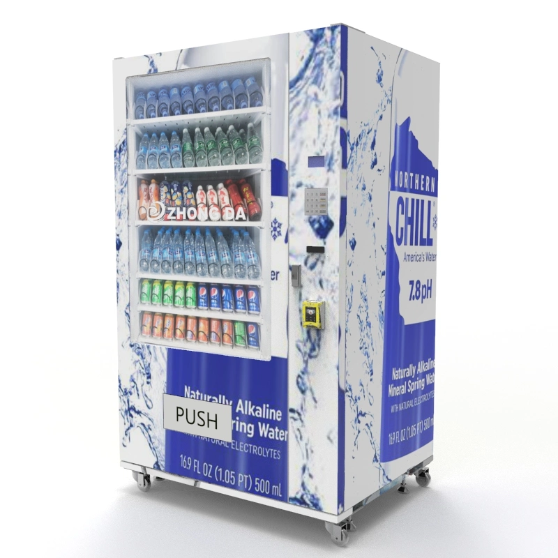 Huge Capacity 360-380 Bottles Water Beverage Cooling System Vending Machine