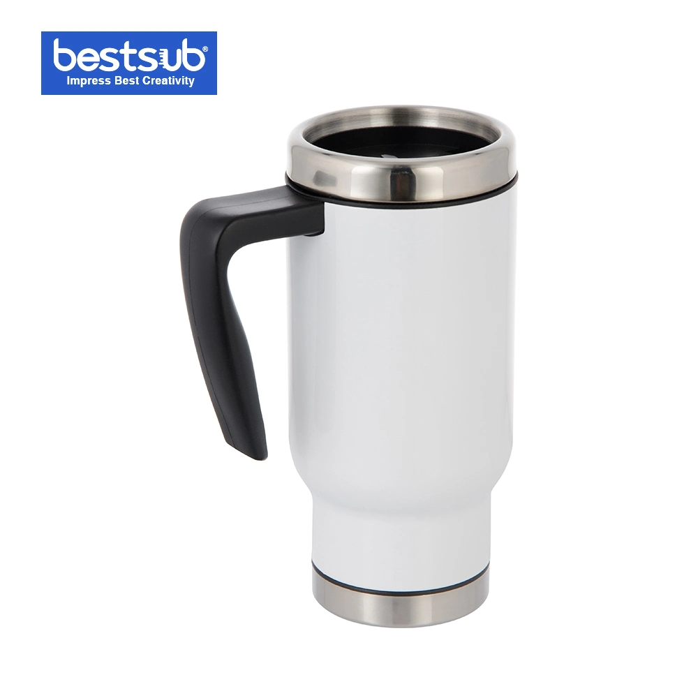 17oz Travel Mug W/ Plastic Insert (White) (B4QC5)