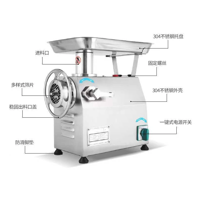 Máquina de enchedor de salsicha Máquina de enchimento automática trituradora de carne elétrica comercial Electrodomésticos de cozinha para mincer (QH-22G)