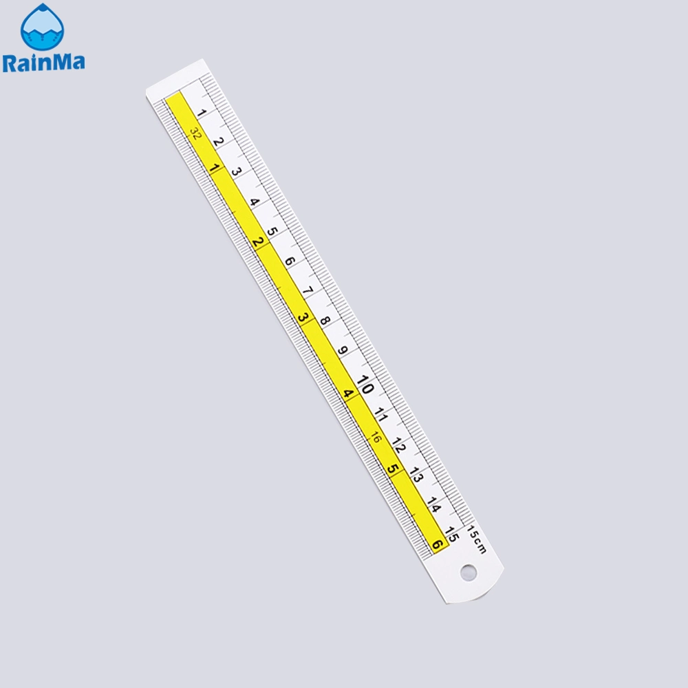 with Conversion Formula 15cm Aluminum Ruler for Office Students