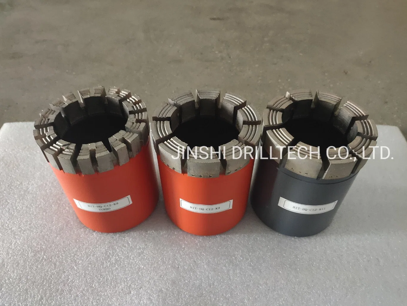 Nq Hq Diamond Bits Nwl Hwl Impregnated Diamond Core Drilling Bit Turbo Profile 12mm 8/10 Waterways Wireline Coring System Dcdma