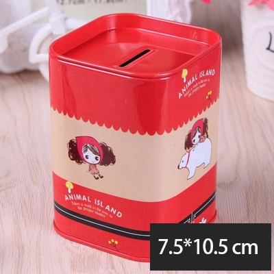 Custom Design Piggy Bank Metal Personalise Square Logbook Series Tin Plate Box Money Saving Pot Coin Box Jewelry Box Storage Tank