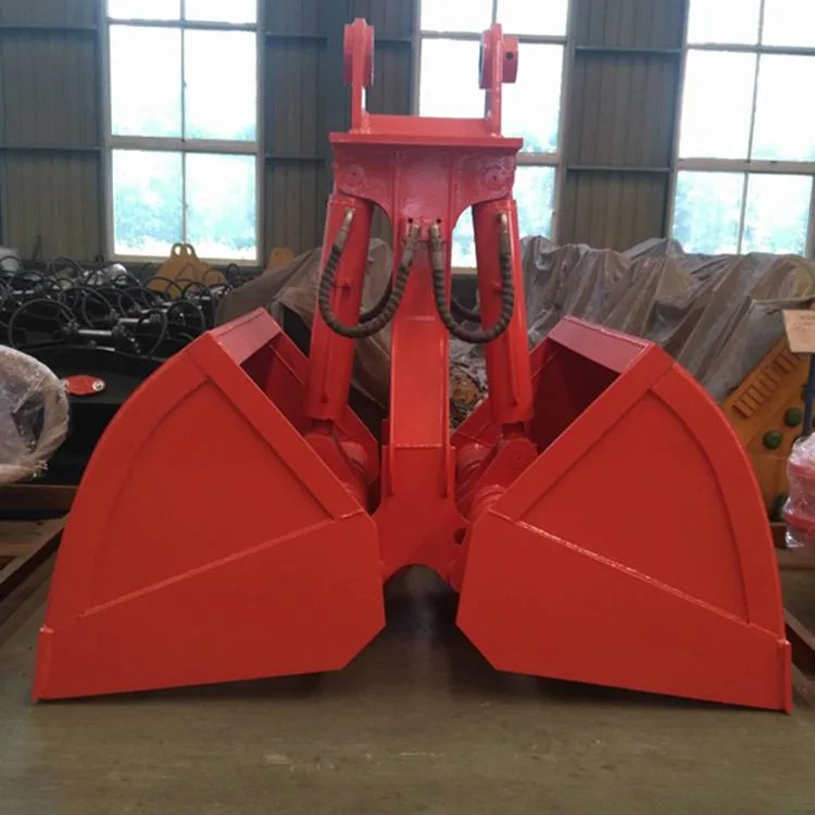 Hot Sale Excavator Attachment Double Shell Grab Shell Hopper for Venta