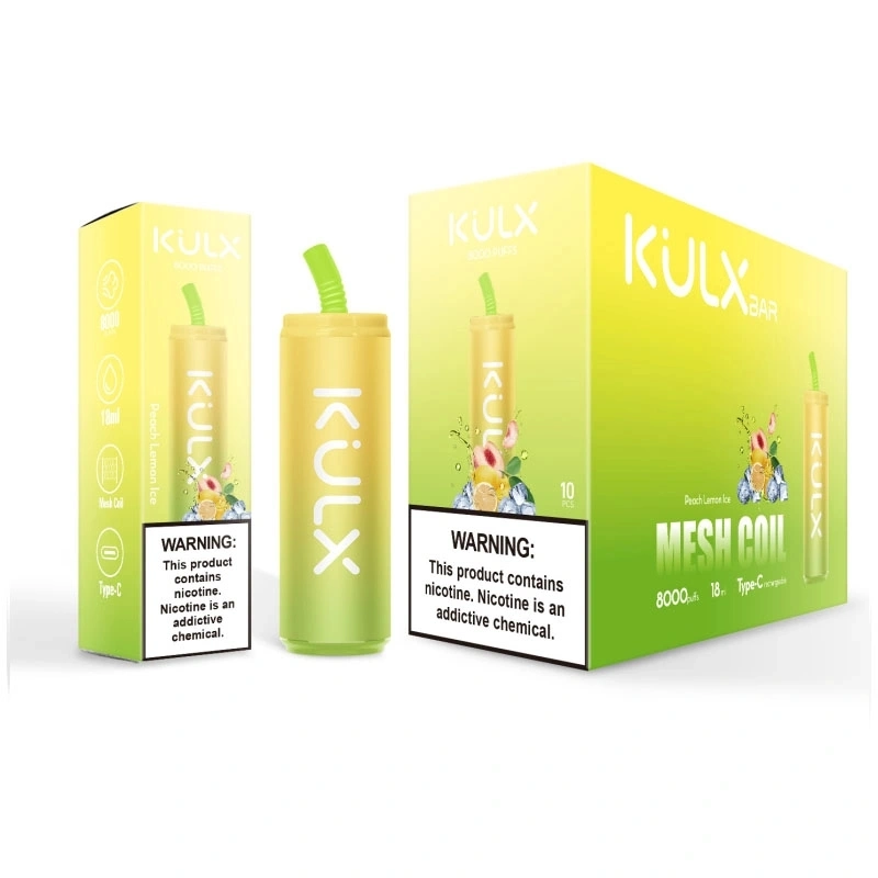 Malaysia und Indonesien Hot Selling Voltbar 8000 Puff Kulx Vapes Pod mit 18ml 50mg 20mg 0mg eJuice