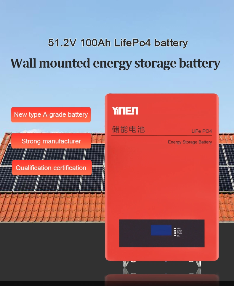 Hochwertige Zellen WiFi Power Wall 48V 100Ah 200Ah LiFePO4 Batterie