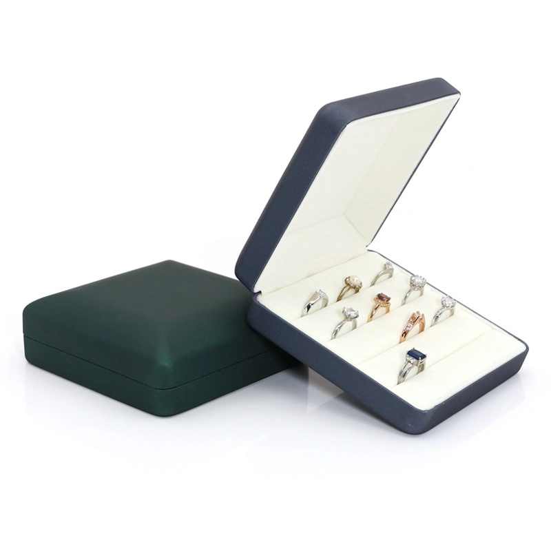 High-End PU Leather Ring Storage Box Earrings Studs Packing Box Custom Jewelry Display Box