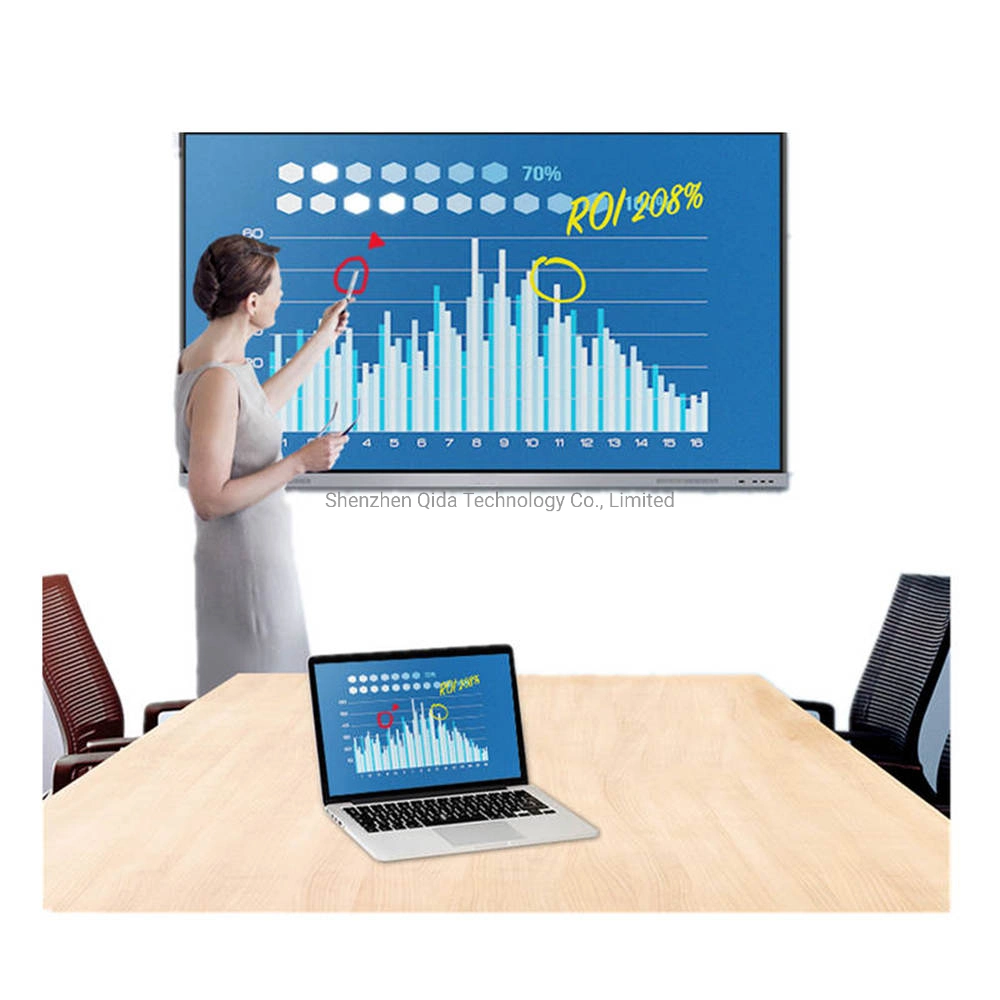 Electronic Smart Board 65&quot; Interactive Office Whiteboard 4K Display Panel