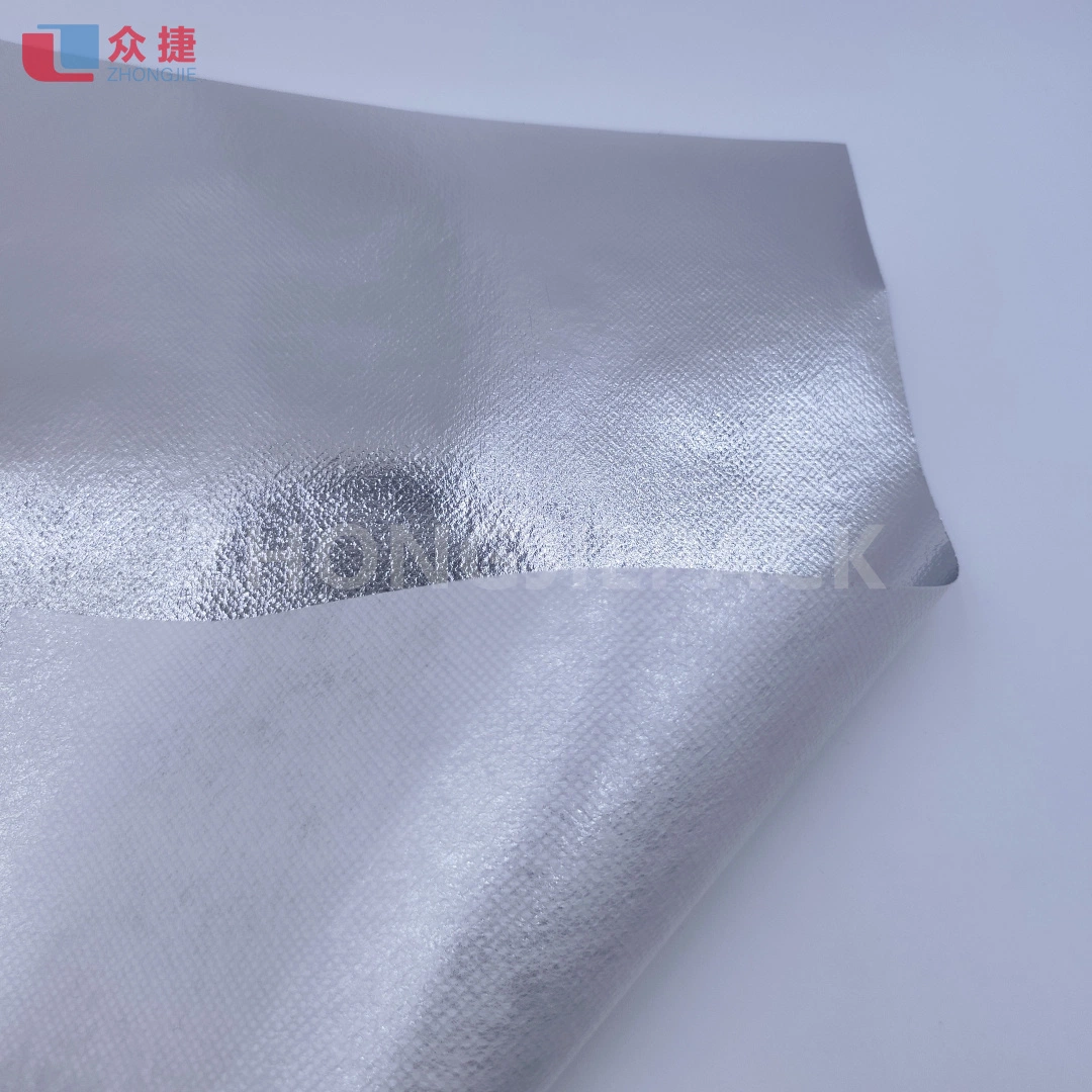 Wasserdichte Silber Aluminium Metallic Film Laminiert Vlies Stoff