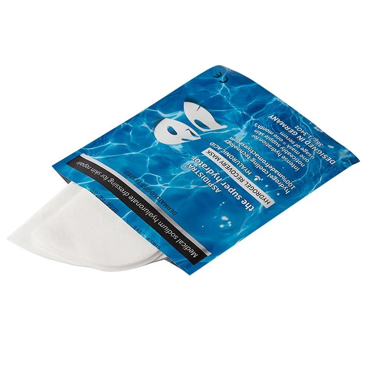 Pansement réparateur cutané à l'acide hyaluronique et au placenta de mouton pour le visage, masque facial en hydrogel cristallin éclaircissant.