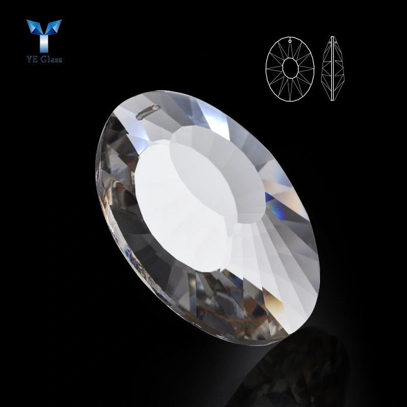 Corte elegante forma oval Colgante de Cristal para la decoración de la lámpara de araña