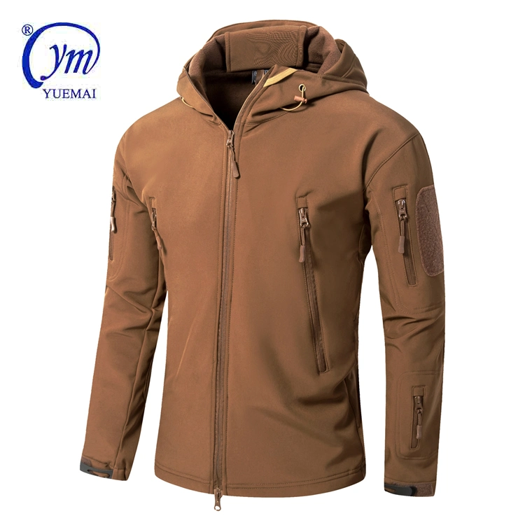 Black Men Military Army Tactical Waterproof Breathable Comfortable Winter Warm Softshell Police Outdoor Jacket