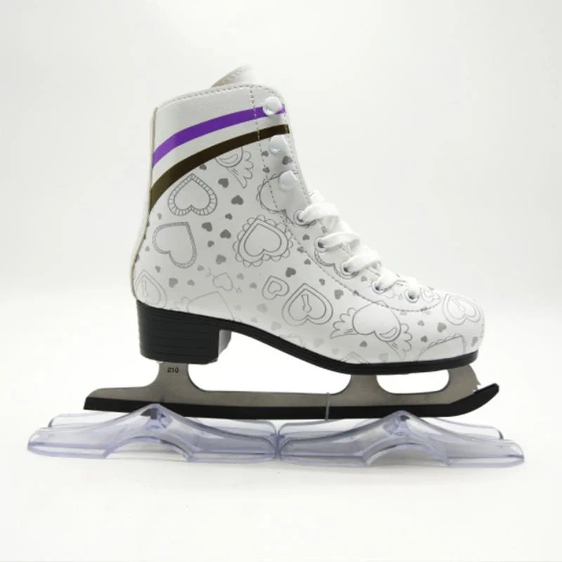 Children Adult Men Women Figure Skating Warm Patterned Ice Skating Shoes