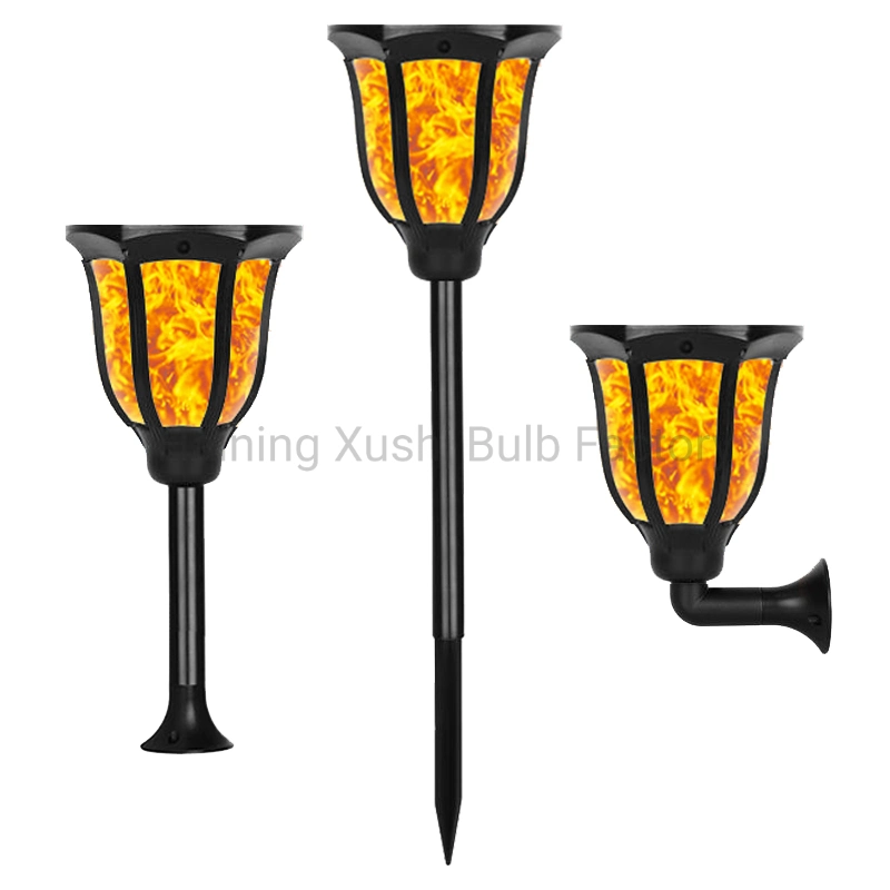 Hot 2022 Waterproof New Luxury Solar Flame Torch Lights Dancing Flame Flickering 96 LED Solar Garden Lawn Lamp for Outdoor Deco