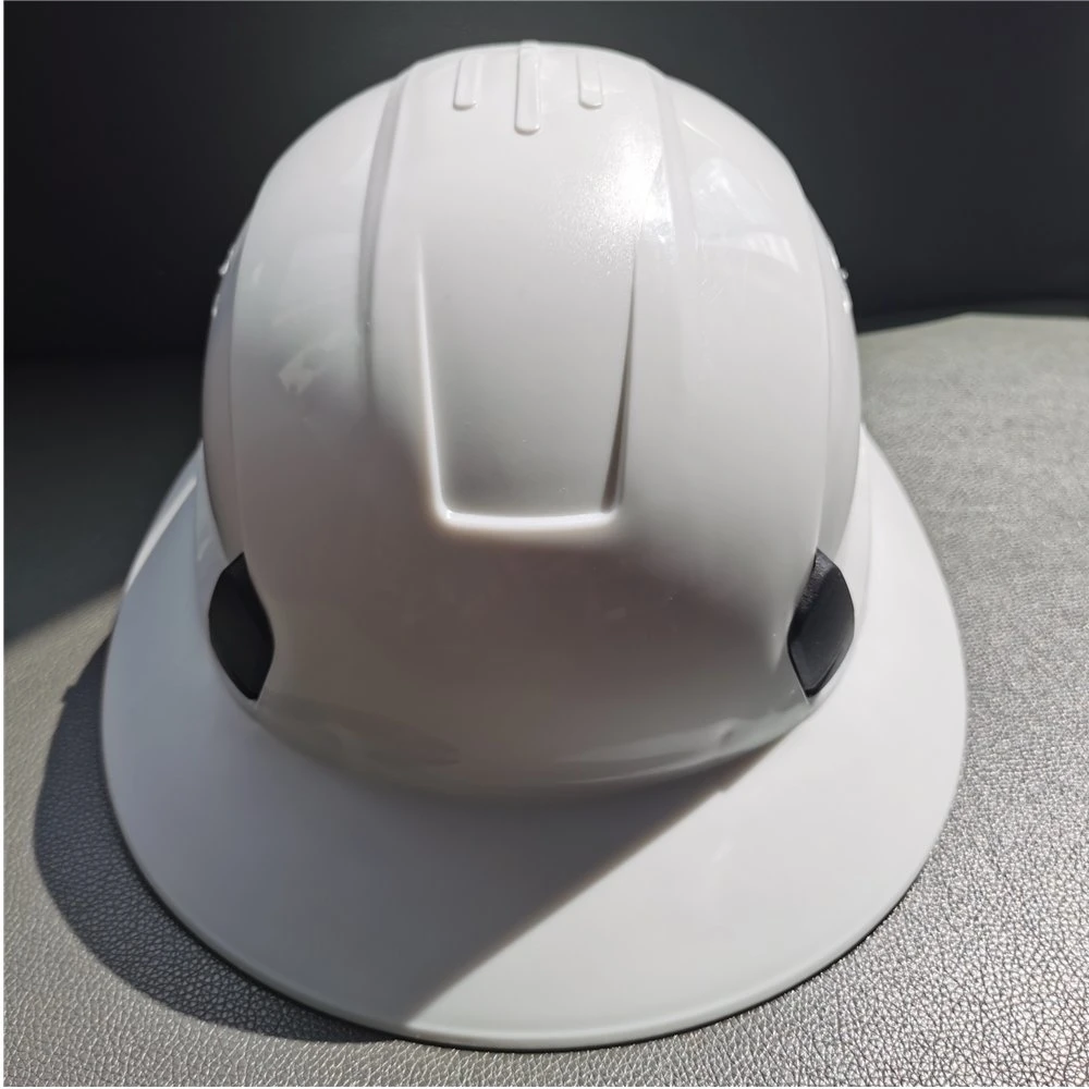 Full Brim Safety Helmet with Chin Strap and Air Holes Approved Ansiz89.1