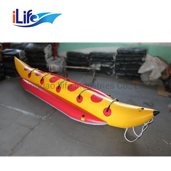 Ilife populaires plus chaudes de type PVC jaune le bateau banane gonflable pour le lac de l'eau gonflable Sport Toys bateau banane pour 3 personne