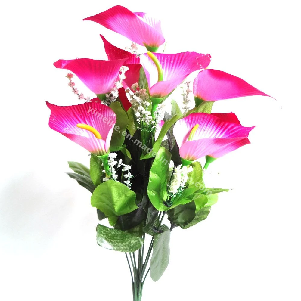 China Flores artificiales de tela de seda de plástico para la decoración de flores hechas a mano