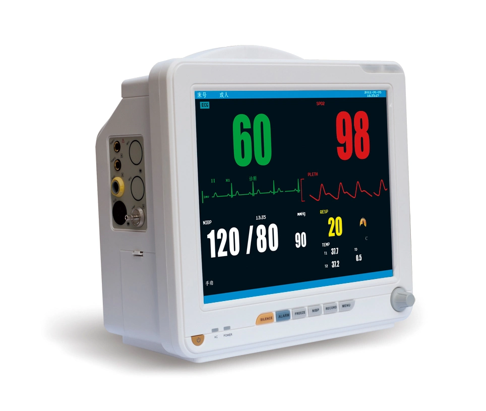 6 Standard Parameters Hospital Monitor Patient with Built-in Battery