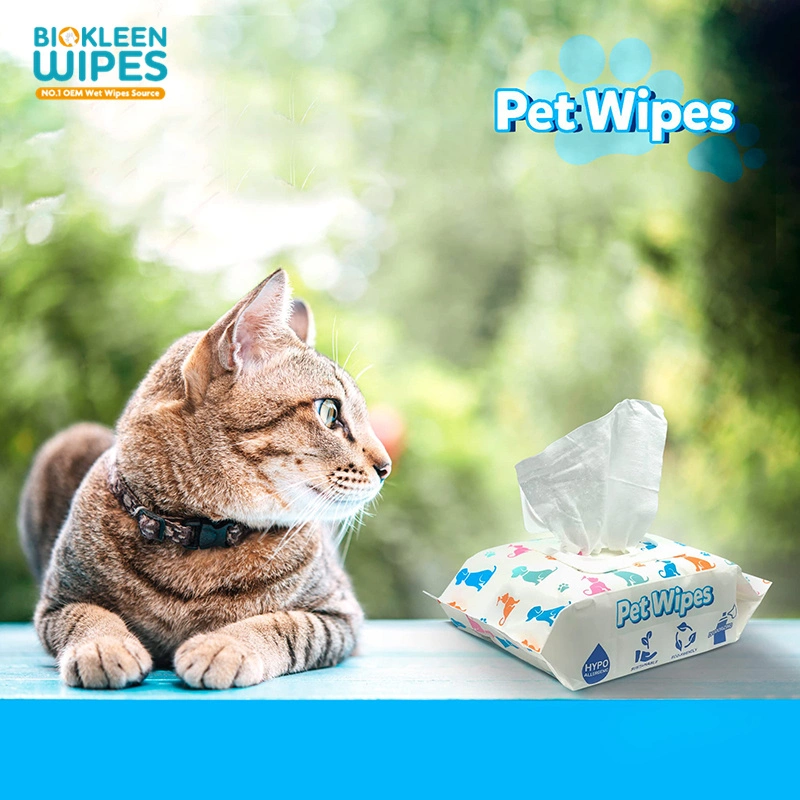 Fresh Scented Deodorizing Pet Wipes 120CT Pet Cleaning & Grooming Products Flow Pack with Top Lid Deodorizers & Colognes