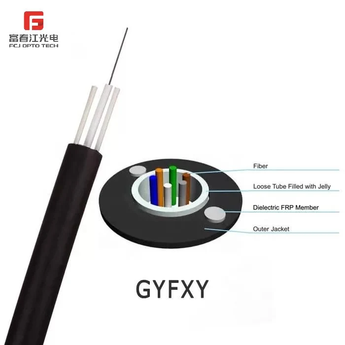 Fcj Gyfxy fabricante de cabos de fibra óptica para exterior ASU Aerial Fibre Cabo óptico