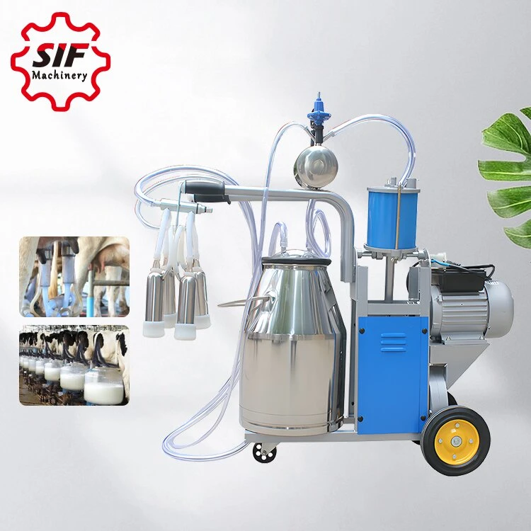 2023 Electric Vacuum Pump Mobile Goat Milking Machine Cow Milking Machine Poultry Farm Equipment