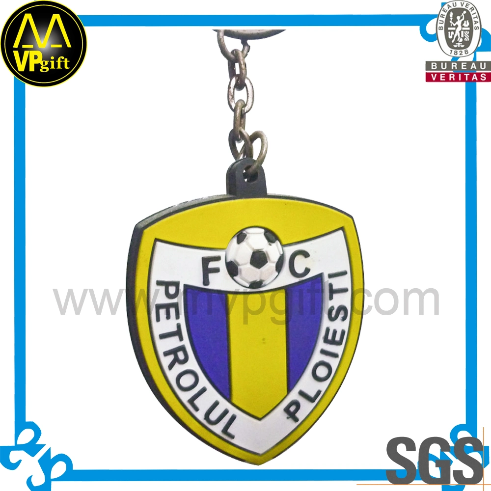 Custom Plastic 3D Promotion POM POM Keychain for Gift