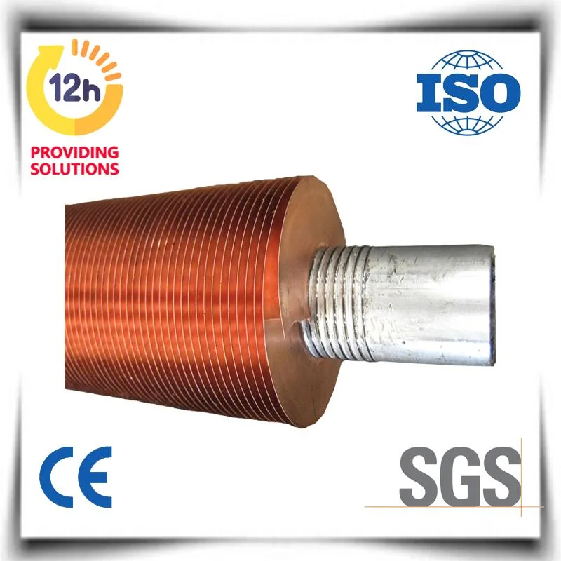 Tubo de aleta industrial Tipo de transferencia de calor Acero inoxidable con aletas de cobre Tubo de aluminio